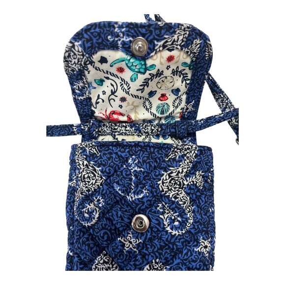 Vera Bradley Mini Crossbody Bag – Seahorse Print Quilted Cotton - Picture 3 of 5